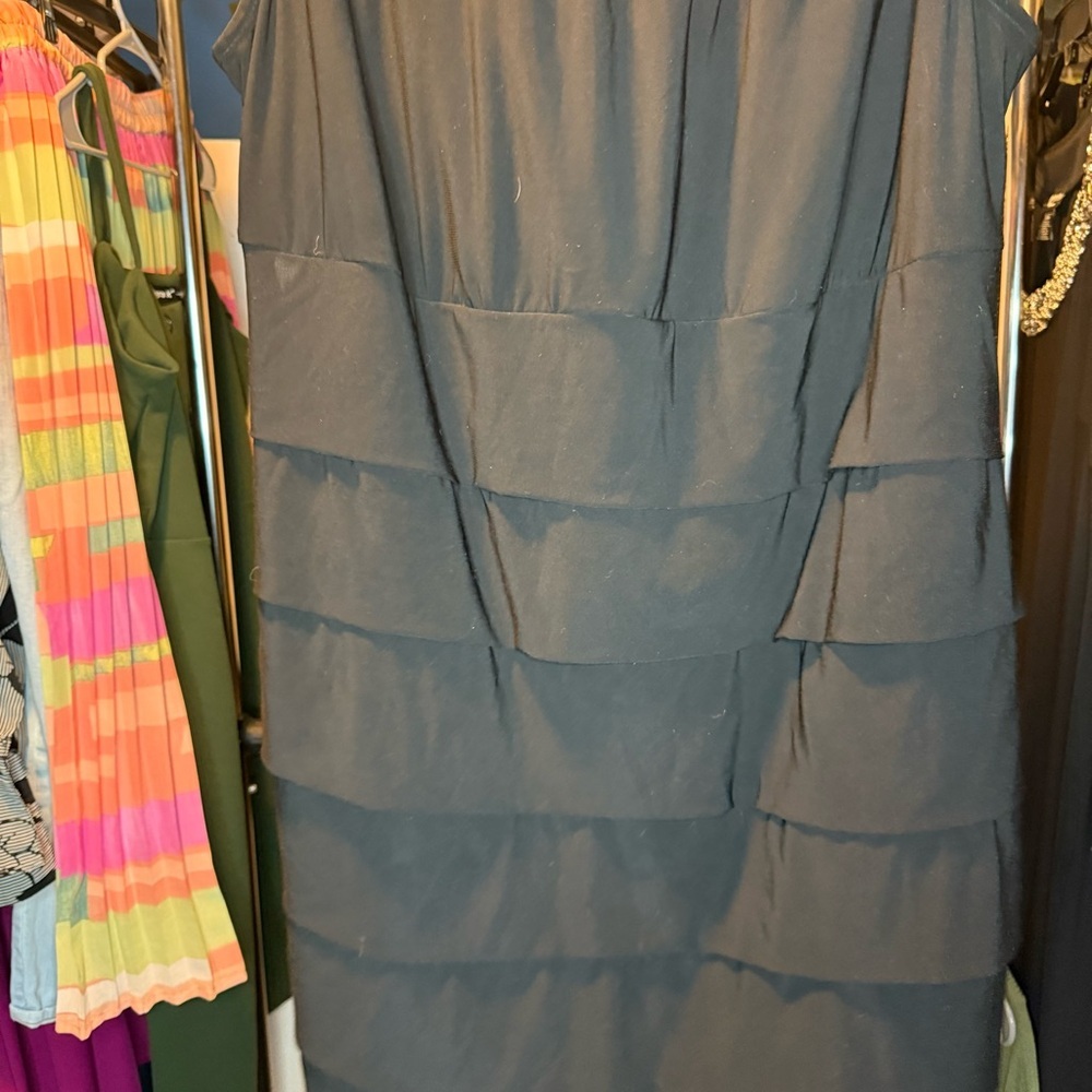 Dressbarn Collection size 22 Black Dress with Lace Top - Picture 5 of 6